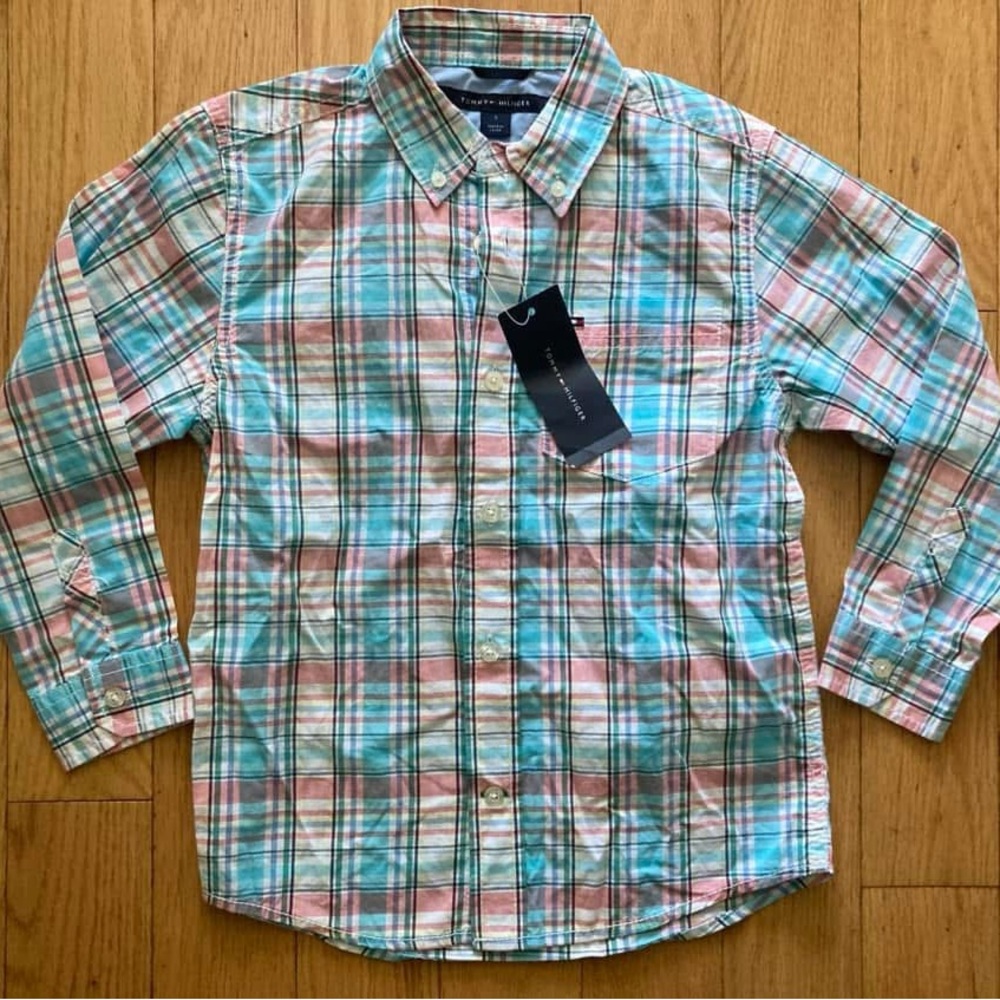 Tommy Hilfiger Multicolor Plaid Button-Down Shirt size 5